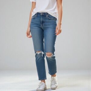 Madewell Perfect Vintage crop Jean distressed medium wash Size 27